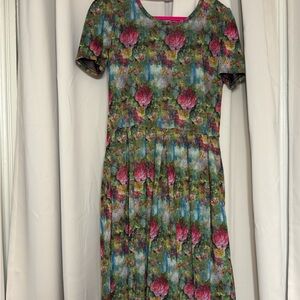 LLR Sz XL Amelia Floral Short Sleeve Dress w/pockets
